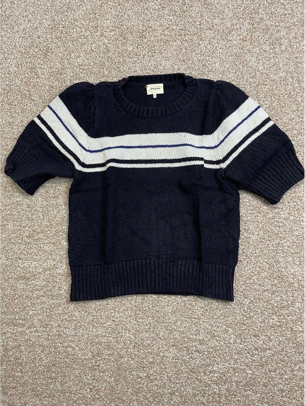Italian Bellerose Kid Mohair Boucle Knit Sweater Size 2 Blue